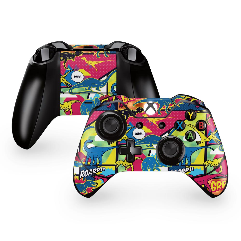 Pop Art Dinosaur Xbox One Controller Skin