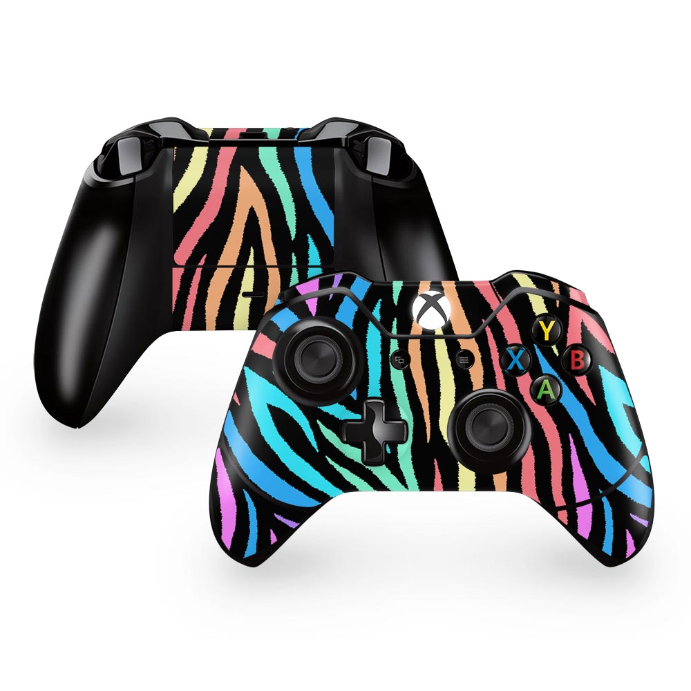 Rainbow Zebra Xbox One Controller Skin